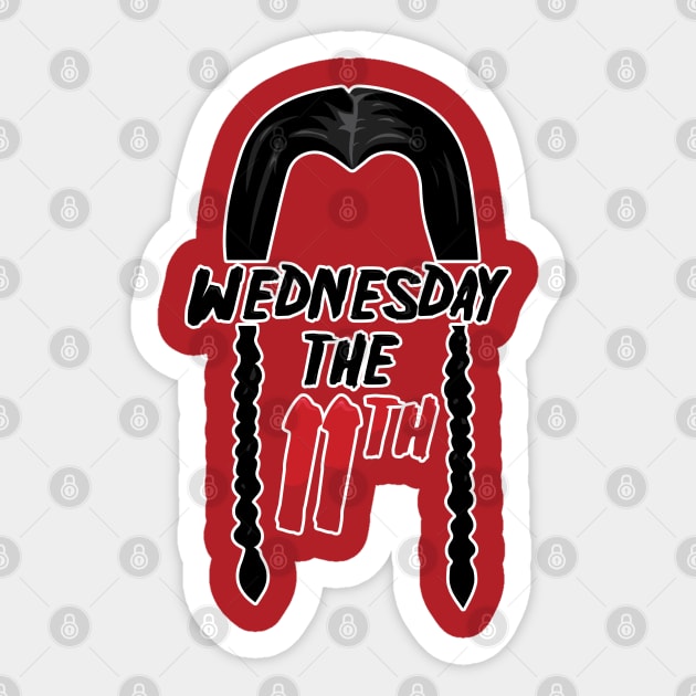 Wednesday The 11th Sticker by Frajtgorski